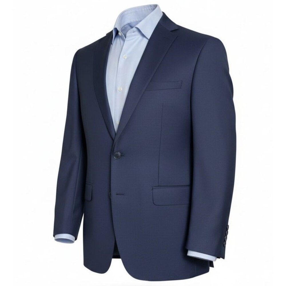 KENNETH COLE CHILLFLEX Mens Blazer Sport Coat Two Button Jacket 48R Wool Blue